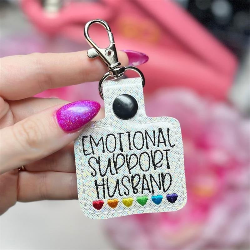 Wholesale Valentine's Day Gifts Rainbow Heart Leather Keychain